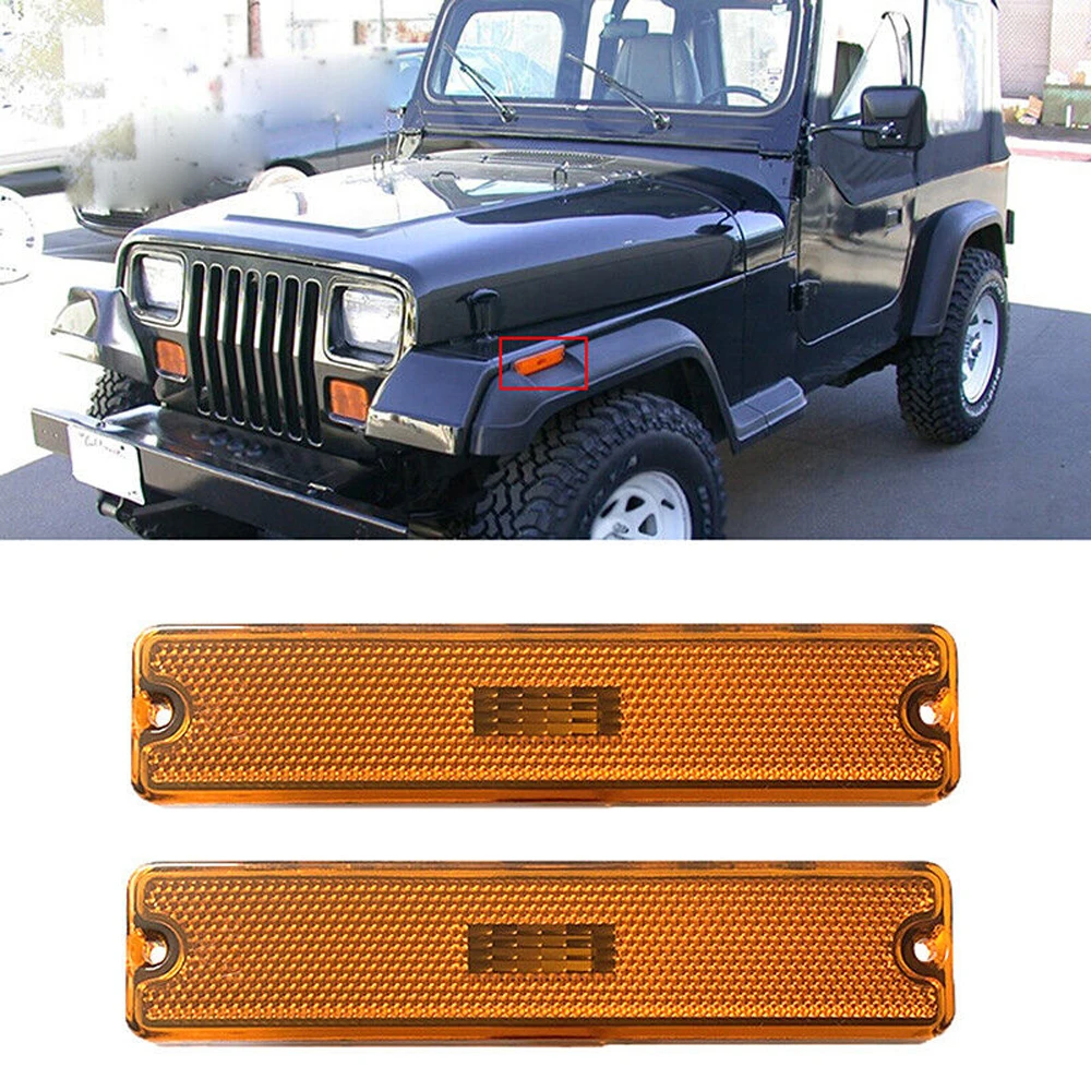 

Light Side Marker Lamps Replacement # 56001424 ABS Housing Accessories For Wrangler YJ 1987-1995 IP67 Waterproof