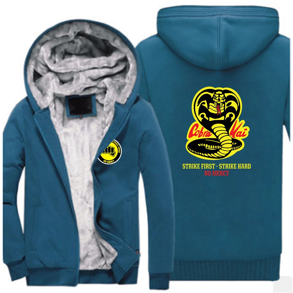 

Cobra Kai Printing Fashion 2023 New Man's Winter Warm Thicken Cotton Tracksuit High Quality Comfortable Classic Hoodies Coat