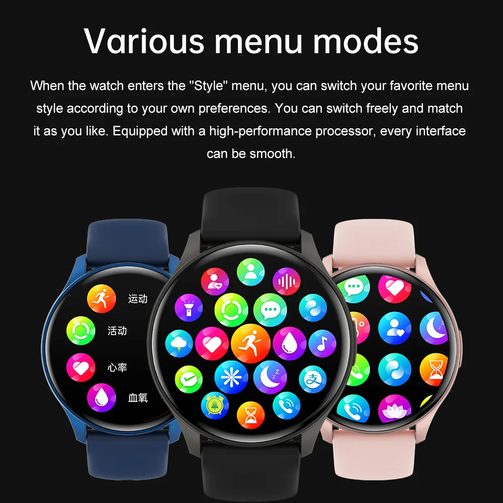 Смарт-часы с AMOLED-экраном для мужчин и женщин цвет в ассортименте