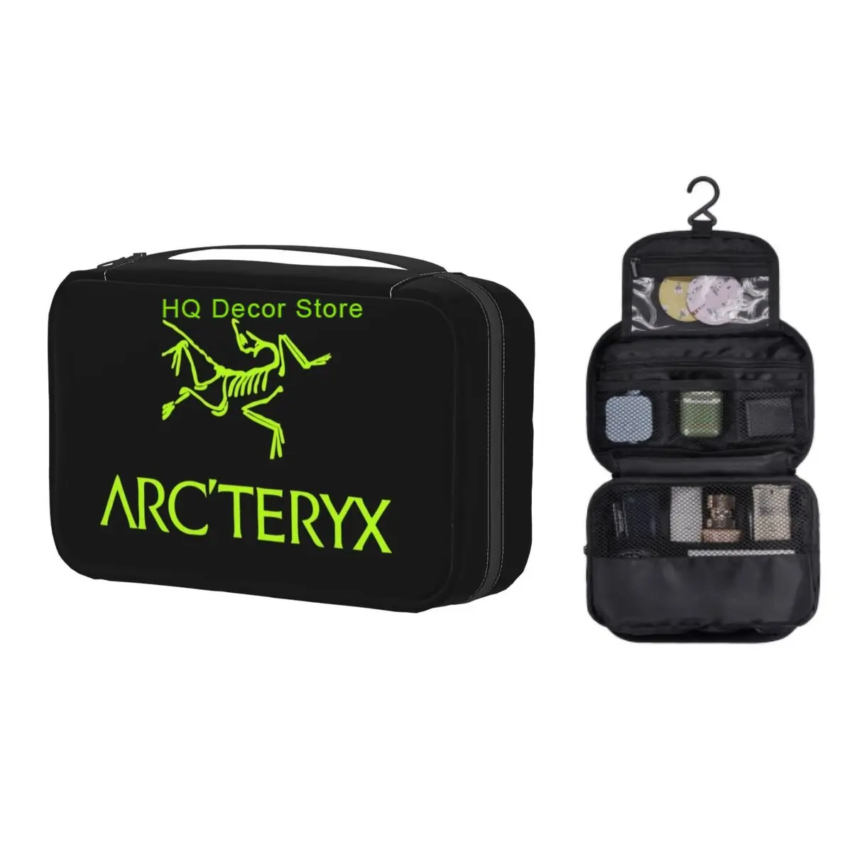 

Custom Arcteryx Travel Cosmetic Bag Women Toiletry Makeup Organizer Lady Beauty Storage Dopp Kit