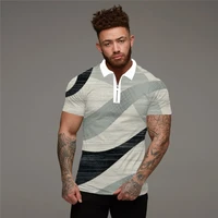 2022 summer striped mens polo shirts mens 3d digital printed polo shirts mens high quality 3d polo shirts summer shirts