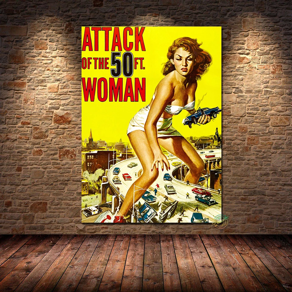 

Плакаты и принты из фильмов «атака 50 футов», Современная Картина на холсте для гостиной, домашний декор, подарок