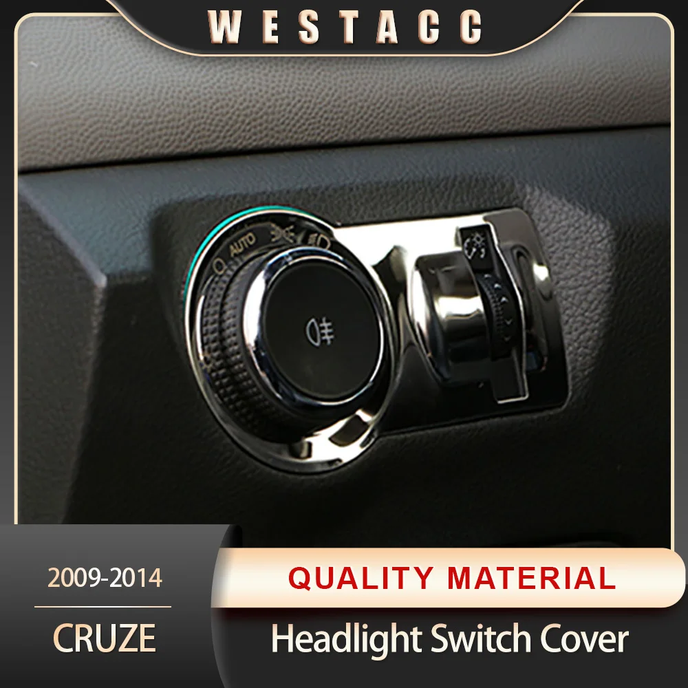 

Нержавеющая сталь автомобилей головной светильник выключатель лампы Панель крышка Стикеры для Шевроле Cruze 2009 - 2014 аксессуары для интерьера