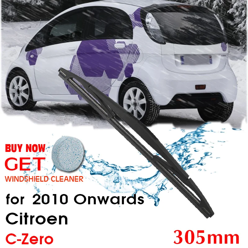 

Car Wiper Blade Rear Back Window Windscreen Windshield Wipers For Citroen C-Zero Hatchback 305 mm 2010 Onwards Auto Accessories