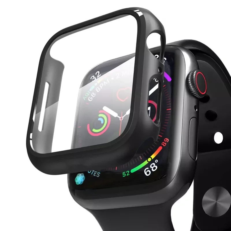 Для Apple Watch Series 5 44 мм с защитой экрана тонкий защитный тонкий бампер полное покрытие жесткий чехол для iwatch 5 4 40 мм