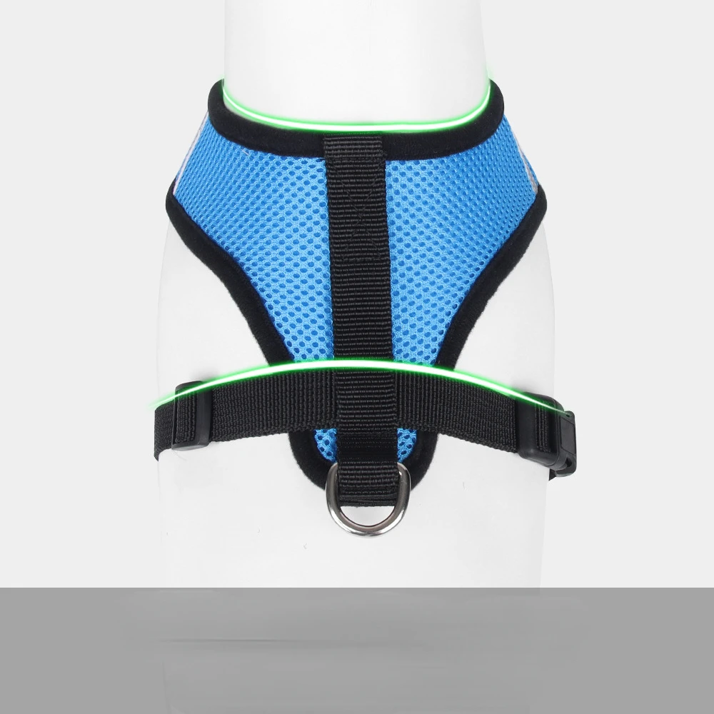 Комплект для собак с поводком регулируемый Светоотражающий ошейник щенков и