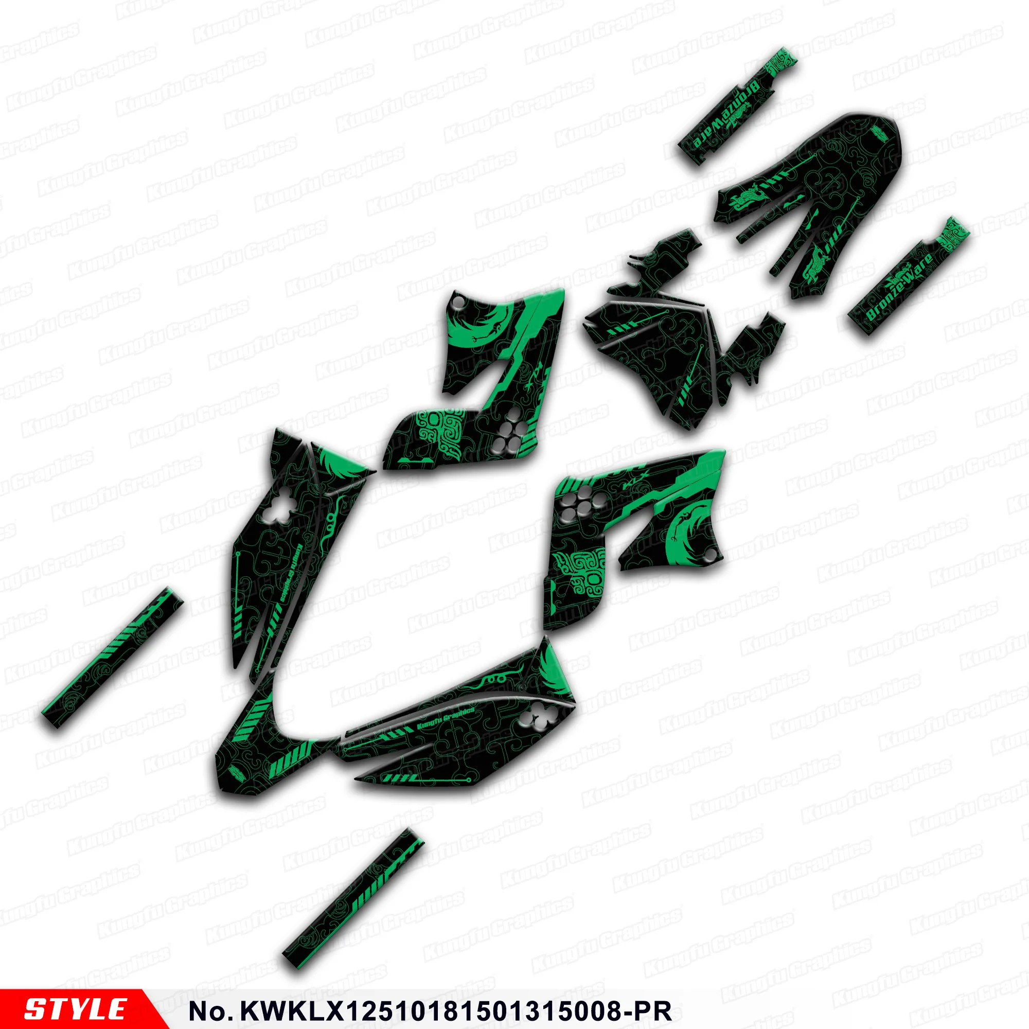Индивидуальные наклейки на вторичном рынке набор наклеек для Kawasaki KLX 125 150 2010 2011 2012