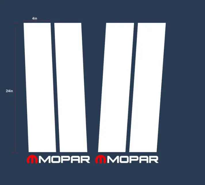 

For PAIR X MOPAR Fender Door Decal/Sticker Ram Mopar Charger SRT Dodge
