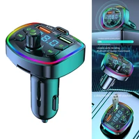 car bluetooth fm transmitter wireless v5 0 handsfree audio receiver auto mp3 player fast charger car accessories