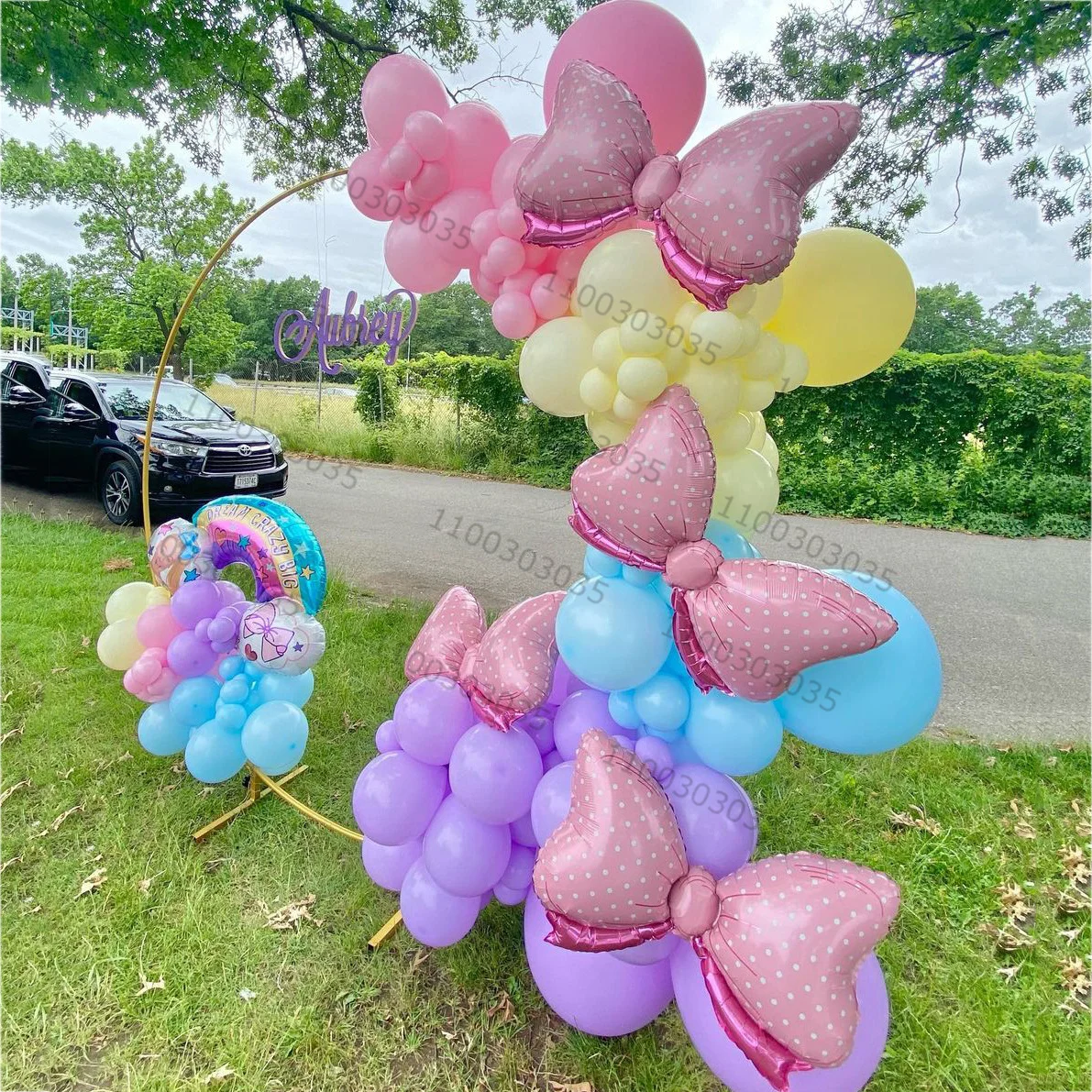 

110 шт. JoJo Siwa тематическая вечеринка на день рождения Latex воздушные шары-гирлянды Kit Clound Bow фольгированные воздушные шары для детей на день рождения От 1 до 9 лет Globos Gifts