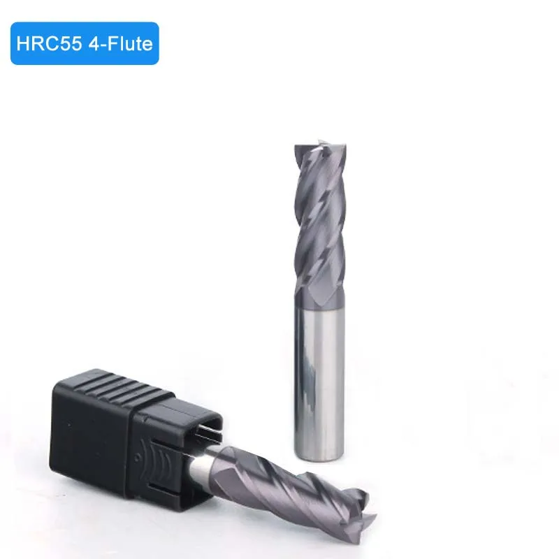 

1Pcs Spiral Flute HRC55 4 Flute Metal Carbide End Mill Coating Tungsten Steel Cutting Milling Cutter End Mills 75mm 100mm