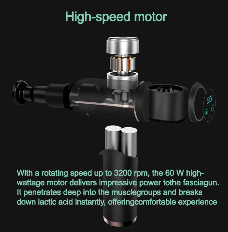 Wyświetlacz LCD masaż pistolet przenośny pistolet perkusyjny masażer ciała szyi głębokie tkanki rozluźnienie mięśni ulga w bólu Fitness 2 Wyświetlacz LCD masaż pistolet przenośny pistolet perkusyjny masażer ciała szyi głębokie tkanki rozluźnienie mięśni ulga w bólu Fitness 2