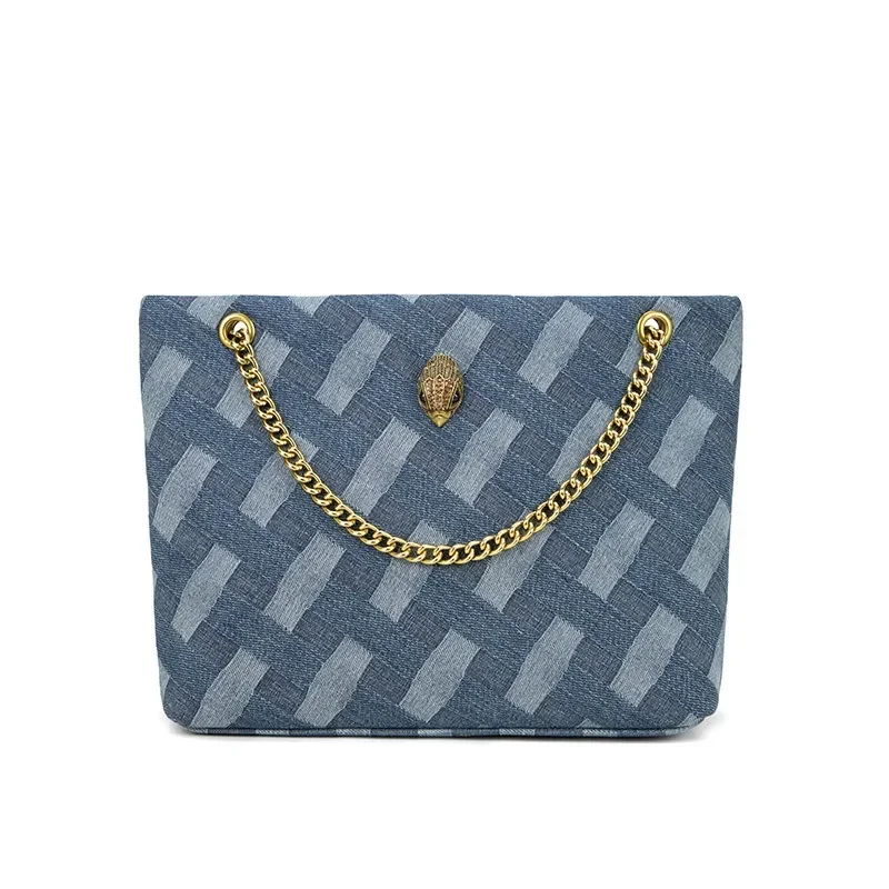 Большая вместительная большая сумка европейская женская голова орла джинсовая