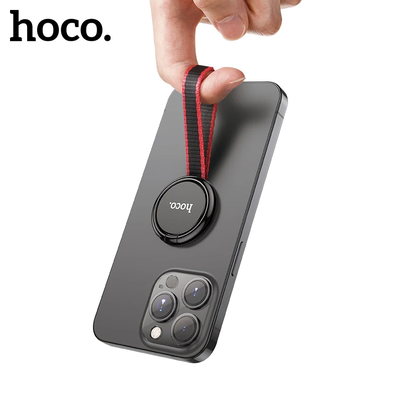 

Hoco Magnetic Phone Anti-fall Ring Lanyard Buckle For iPhone 13 12Pro Max Accessorie Removable Magnet Finger Grip Holder Bracket