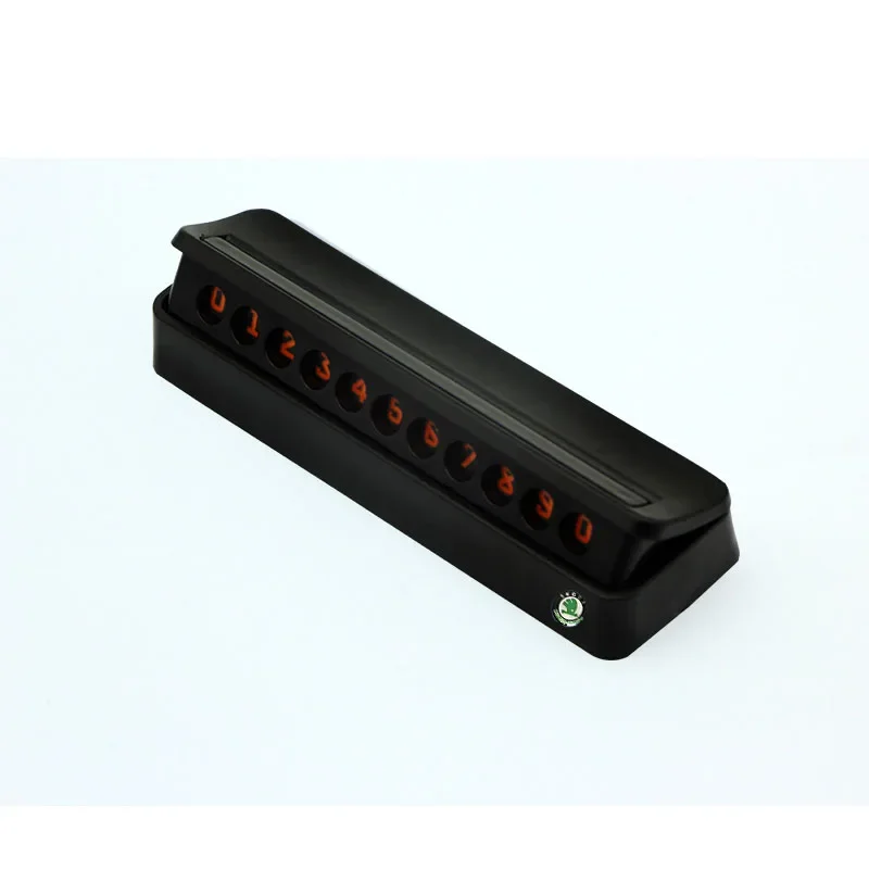 Car Temporary Parking Card Phone Number Plate For Skoda Octavia A5 A7 RS Fabia Superb Rapid Yeti Kodiaq Auto Accessories