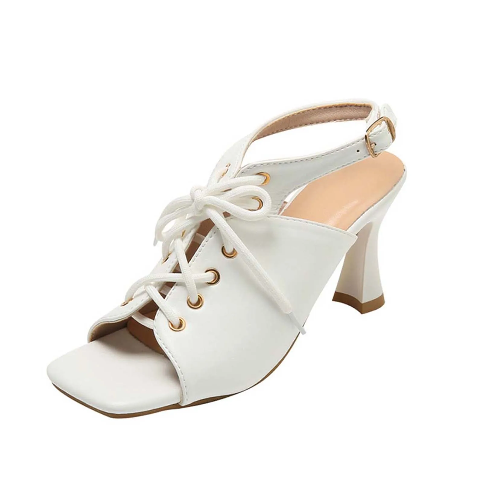 Women's Stilettos High Heel With Lace-up Lightweight Non-Slip Shoes For Outdoor Wear