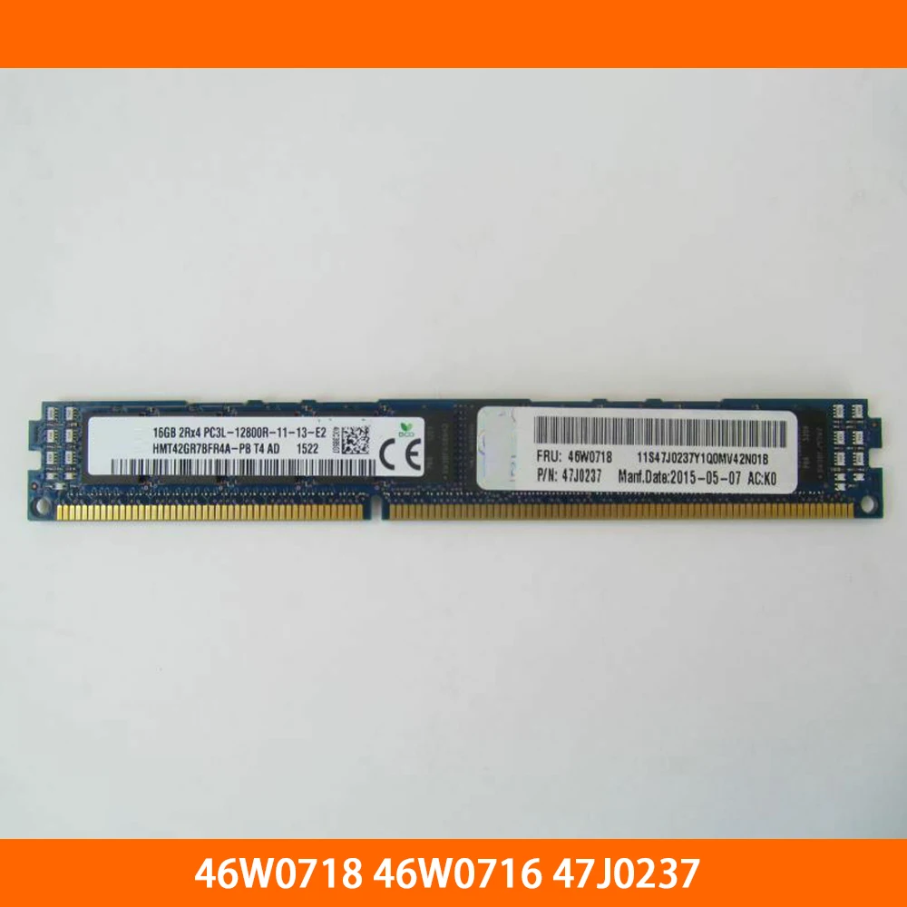 Server Memory For IBM 46W0718 46W0716 47J0237 16GB DDR3 1600 PC3L-12800R VLP Fully Tested