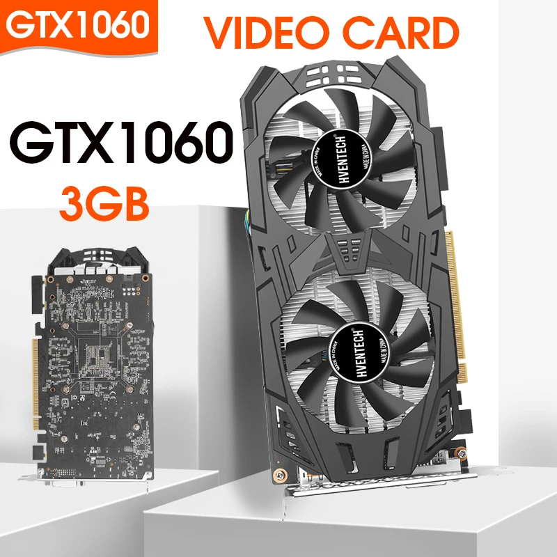 HVENTECH Raphic карта GTX1060 3G 6 ГБ видеокарты GPU 1060 3G/6G поддержка - Цена: 17729.57
