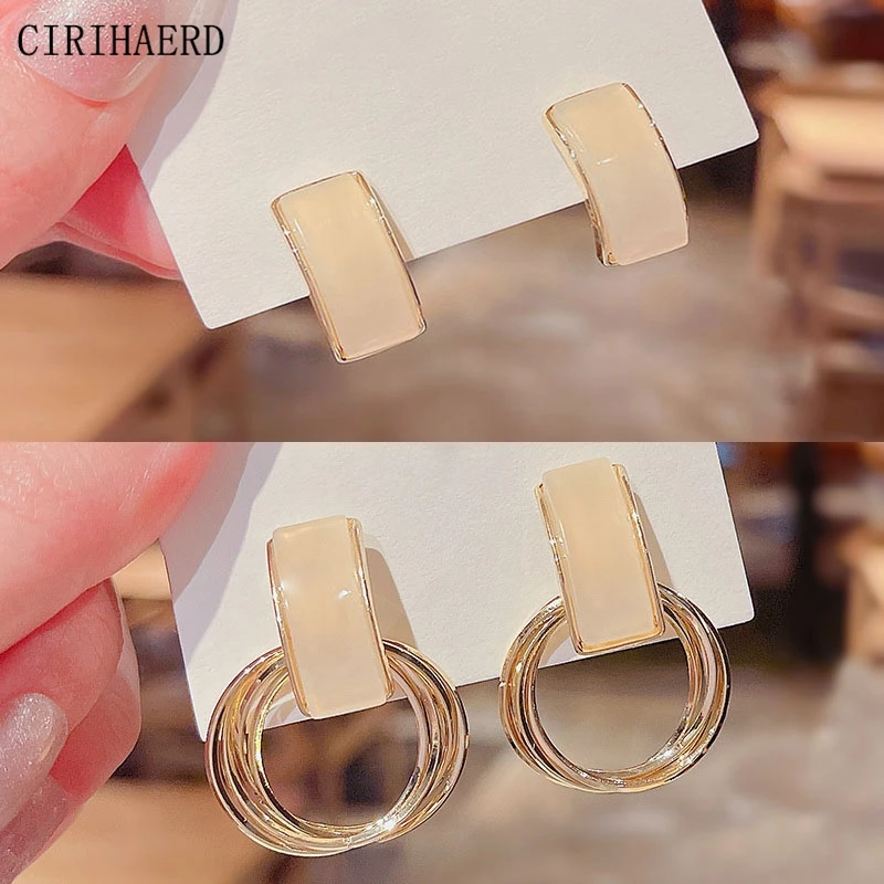 

S925 Silver Needle Stud Earrings Luxury Fashion Jewelry Woman Accessories Statement Pendants Opal Party Earrings Bridesmaid Gift