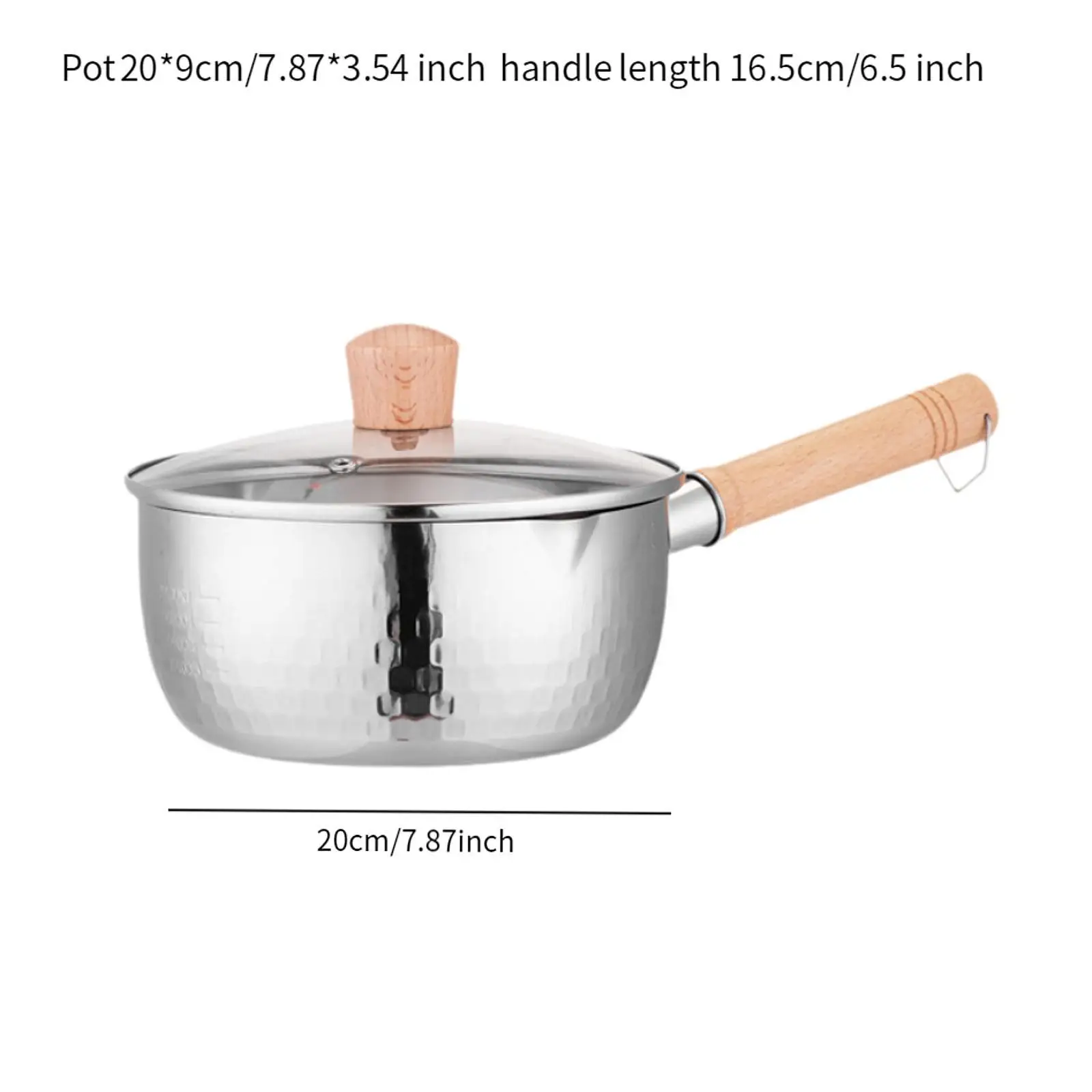 Кастрюля с антипригарным покрытием и стеклянной крышкой горшок для молочной