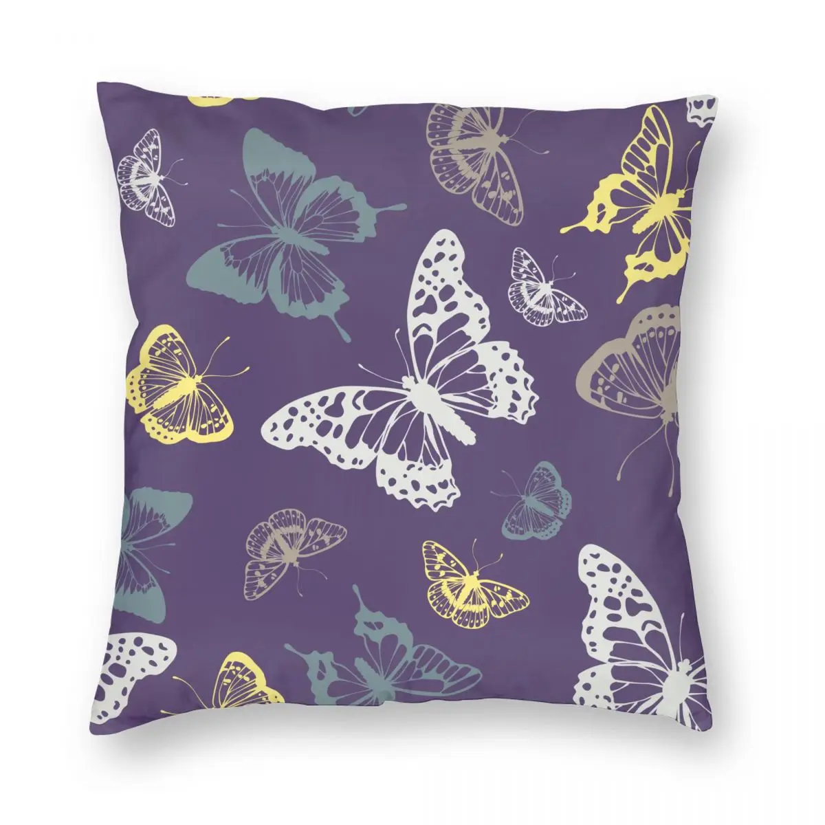 

Butterfly Pattern Pillowcase Printed Cushion Cover Decorations Colorful Butterflies Pillow Case Cover Home Square 45*45cm