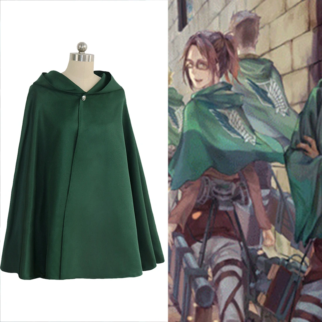 Накидка с капюшоном атака на Титанов фланелевая шаль крыльями свободы костюм для