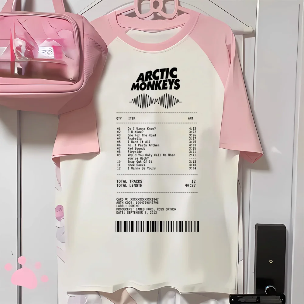 Arctic Monkeys t shirt women Comfortable 80s Vintage streetwear hip hop Graphic top tees Gothic 2000s