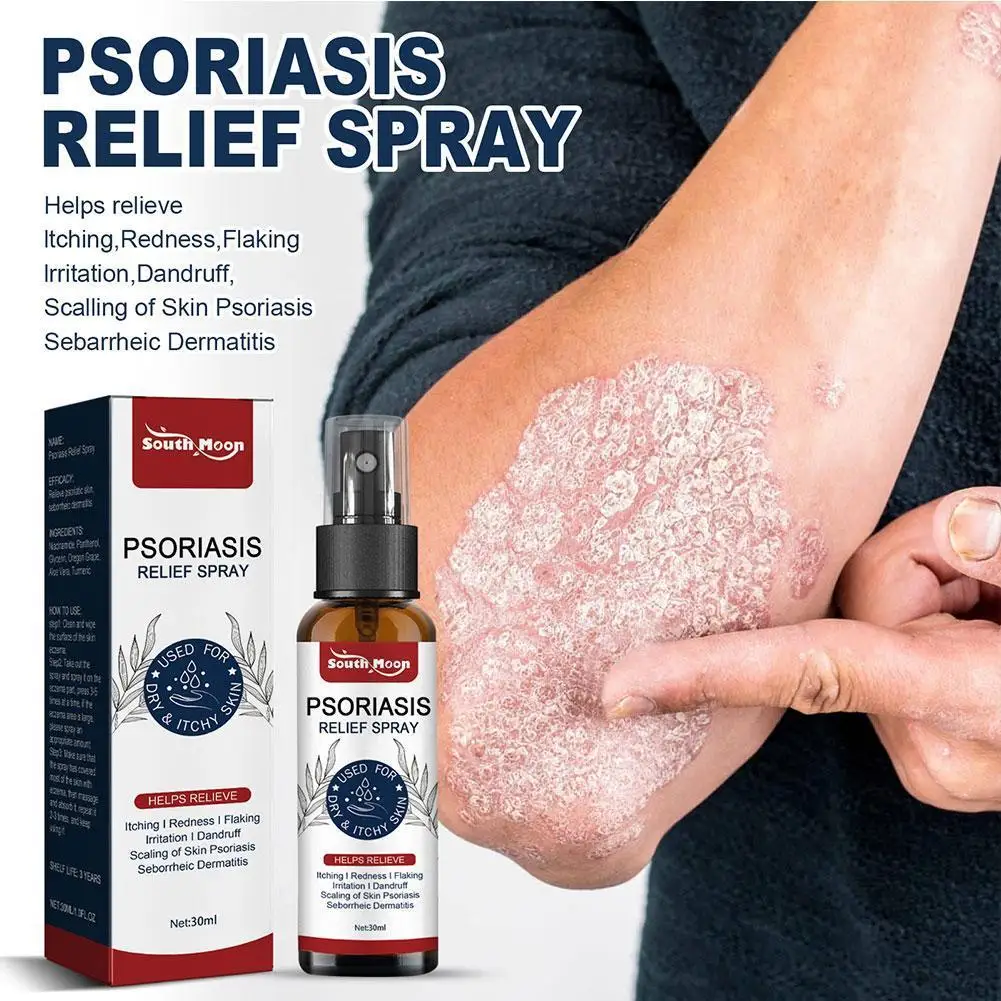 

Psoriasis Relieving Spray Effective Antibacterial Relief Inhibit Itching Health Fungus Eczema Urticaria Dermatitis Rash Bea L0V1