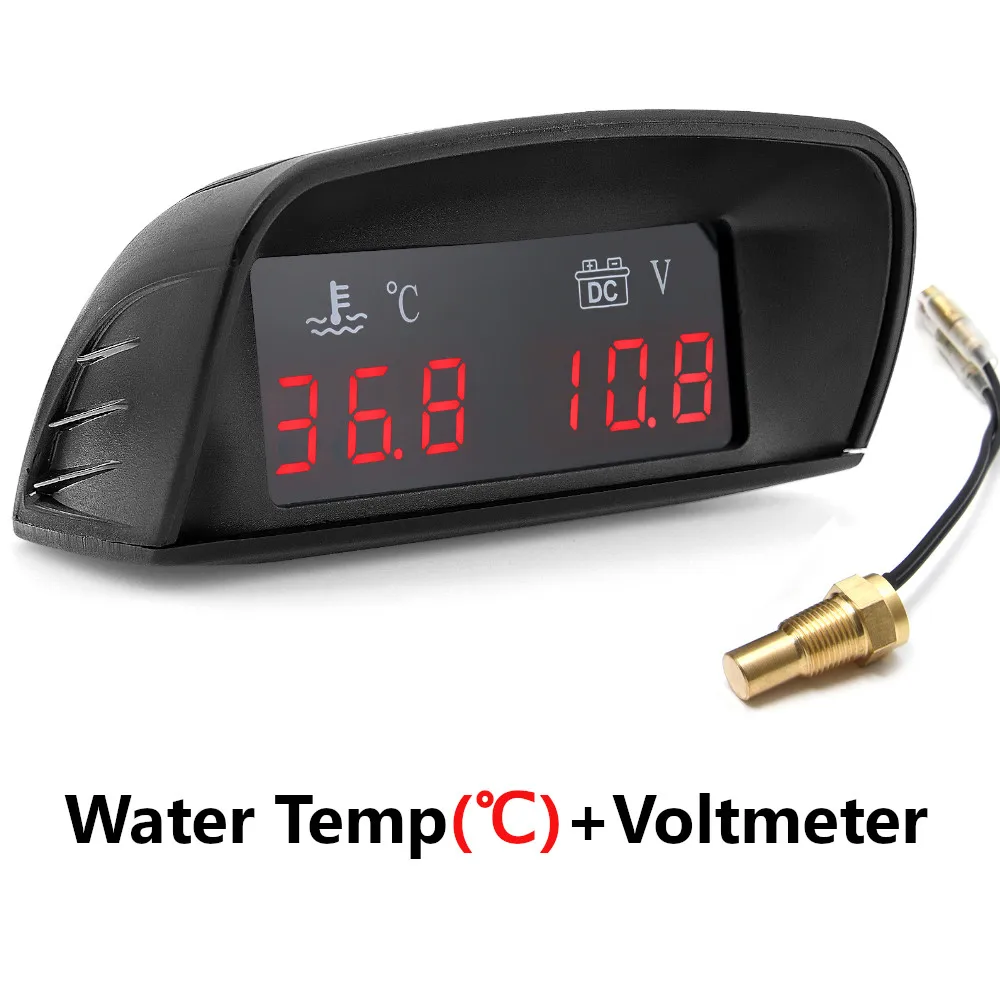 

2 в 1, вольтметр с ЖК-дисплеем и датчиком температуры воды