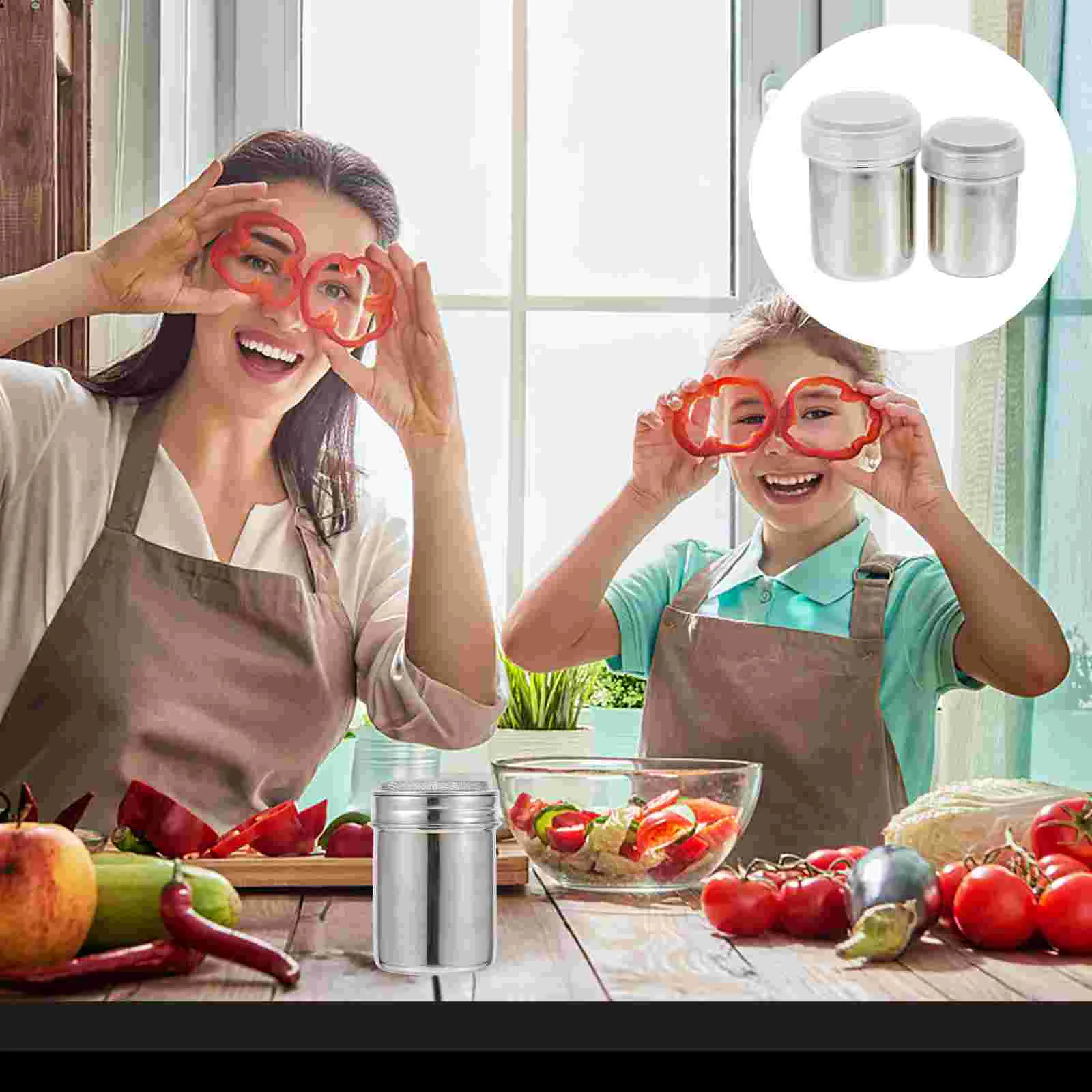 

2Pcs Practical Convenient Durable Simple Seasoning Shakers Seasoning Jars for Home