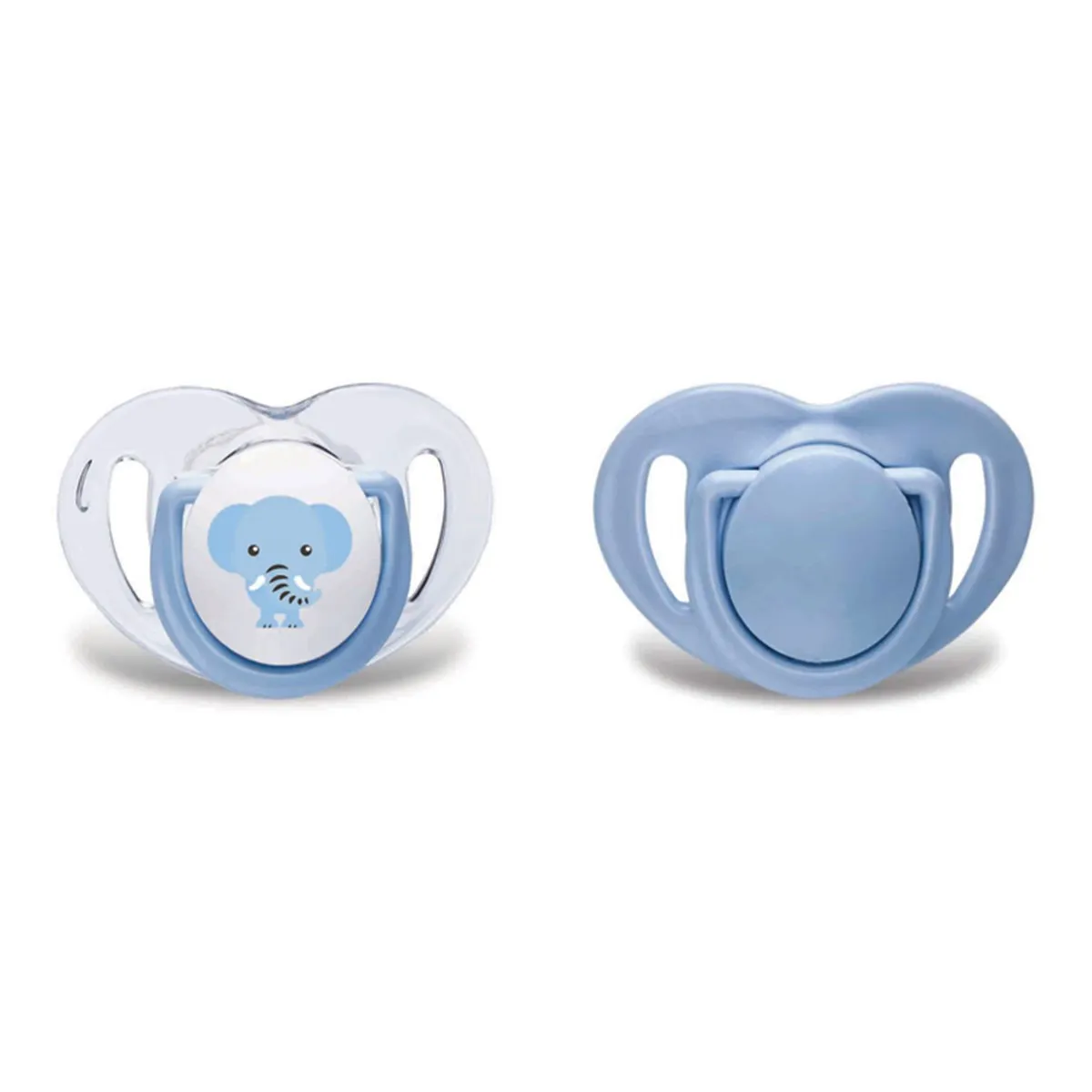 Maajoo silicone orthodontic double pacifier blue elephant/6 months +