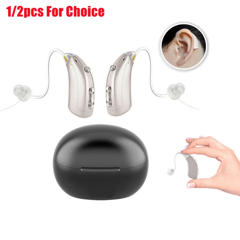 

Mini BTE Hearing Amplifiers Portable Hearing Aid Rechargeable Intelligent Noise Reduction Chip Stereo Amplifiers Ear Aids