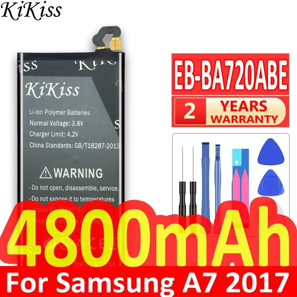 Аккумулятор KiKiss для Samsung GALAXY A7 A6 J7 (Plus Pro 2015 2017 2018) J6 A6+ A6Plus J7Pro SM-A720 A720F SM-J730F A710 A700 A605G