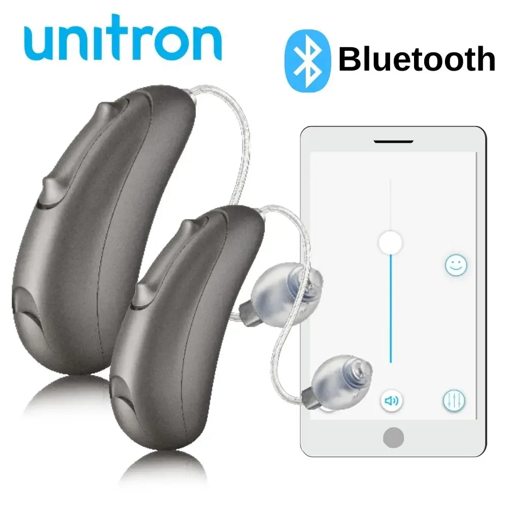 Фото Слуховой аппарат Unitron Bluetooth Ativo RIC с управлением через приложение, батарея 312, для прослушивания музыки и совершения звонков. №2