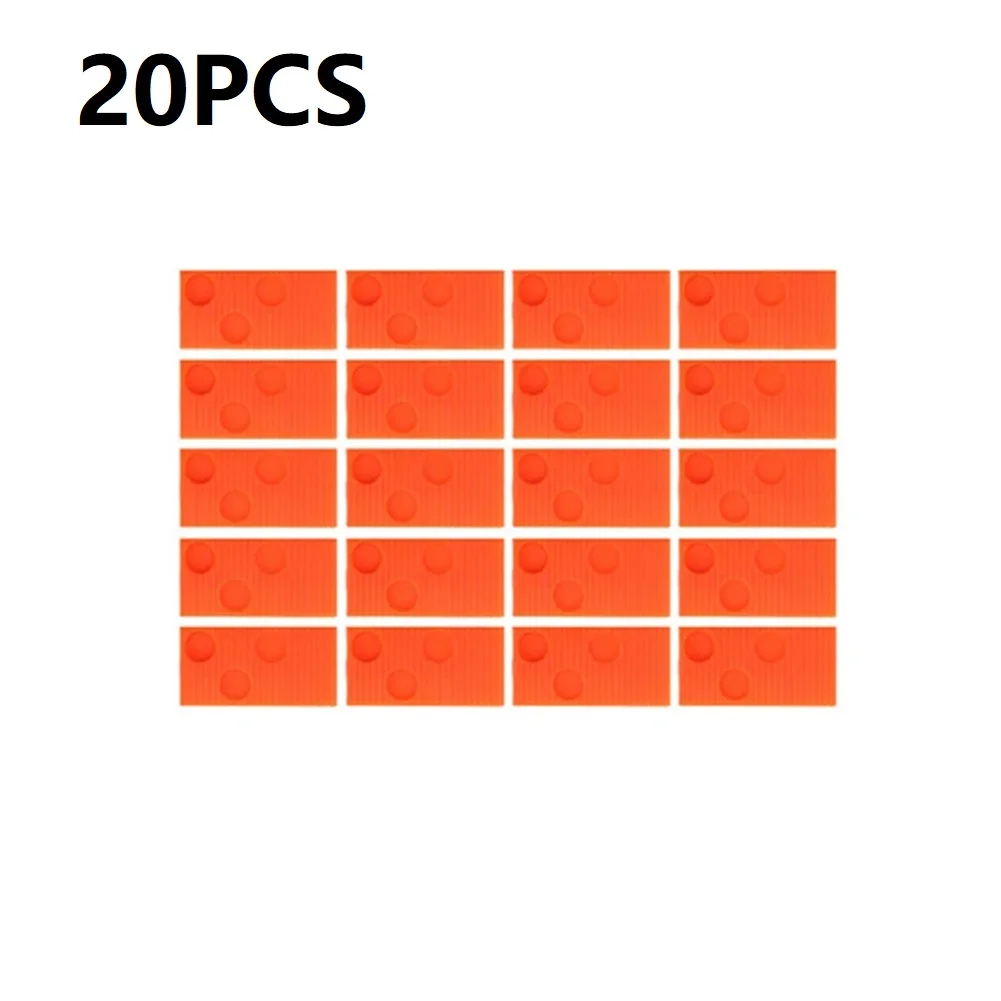 

20pcs Double Sided Stepped Spacer 60x30x6mm PP Orange Floor Insert For Wall Imperfections Expansion Space Laminate Floors
