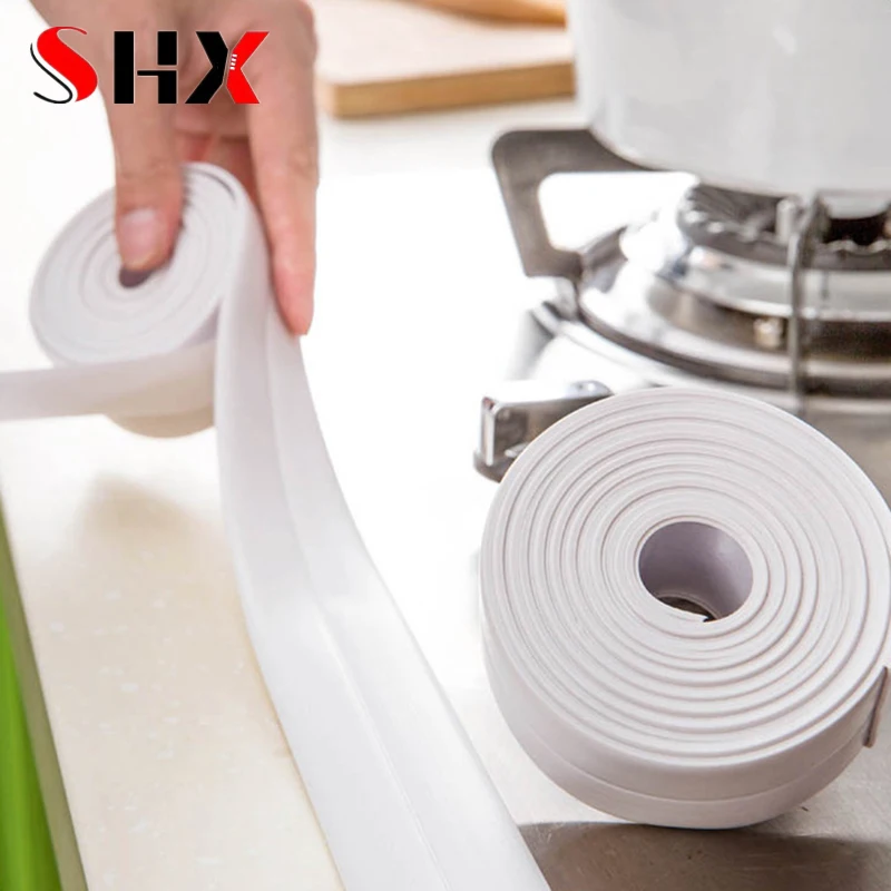 

Лента из ПВХ с трещинами для ванной и кухни, водонепроницаемый уплотнительный Скотч для защиты от плесени, самоклеящаяся полоска для обоев