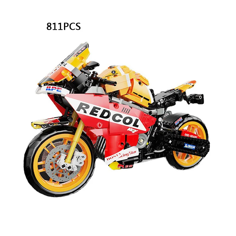 

Technical Vehicle Motorcycle Hondas CBR600 Build Block Japan Motor Model Motorbike Steam Assemble Brick Toy Collection For Gift