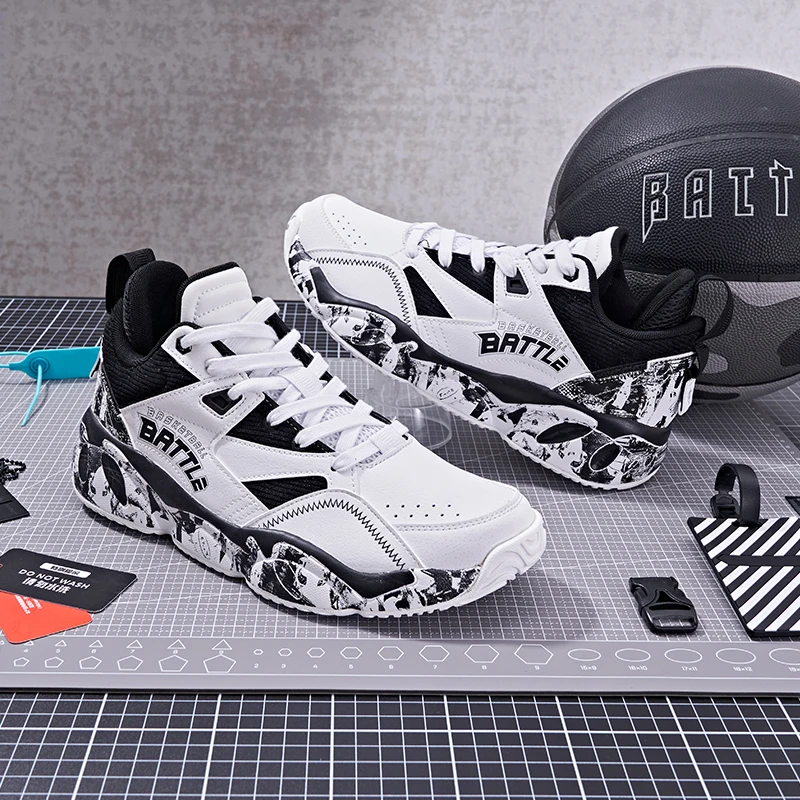 QIAODAN Basketball Shoes for Men 2023 New Anti-Slippery High Quality Shock-Absorbant Comfortable Air Mesh Sneakers AM43212007