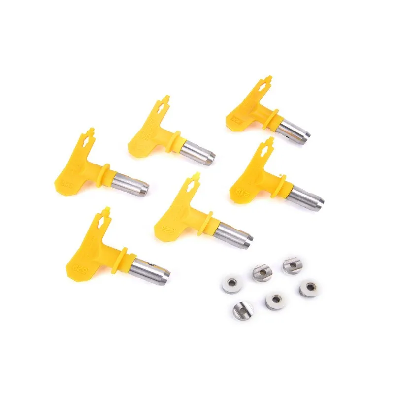 

yellow series 5 airbrush nozzle for painting airless paint spray g un tip powder coating portable paint sprayer auto repair tool