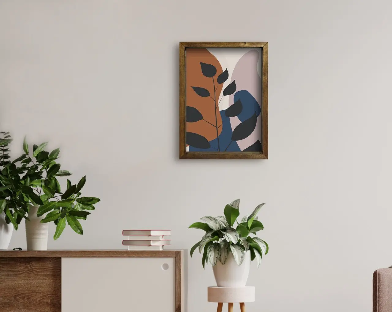 

BK Home Natural Solid Wood Frame Table 45x65cm-90