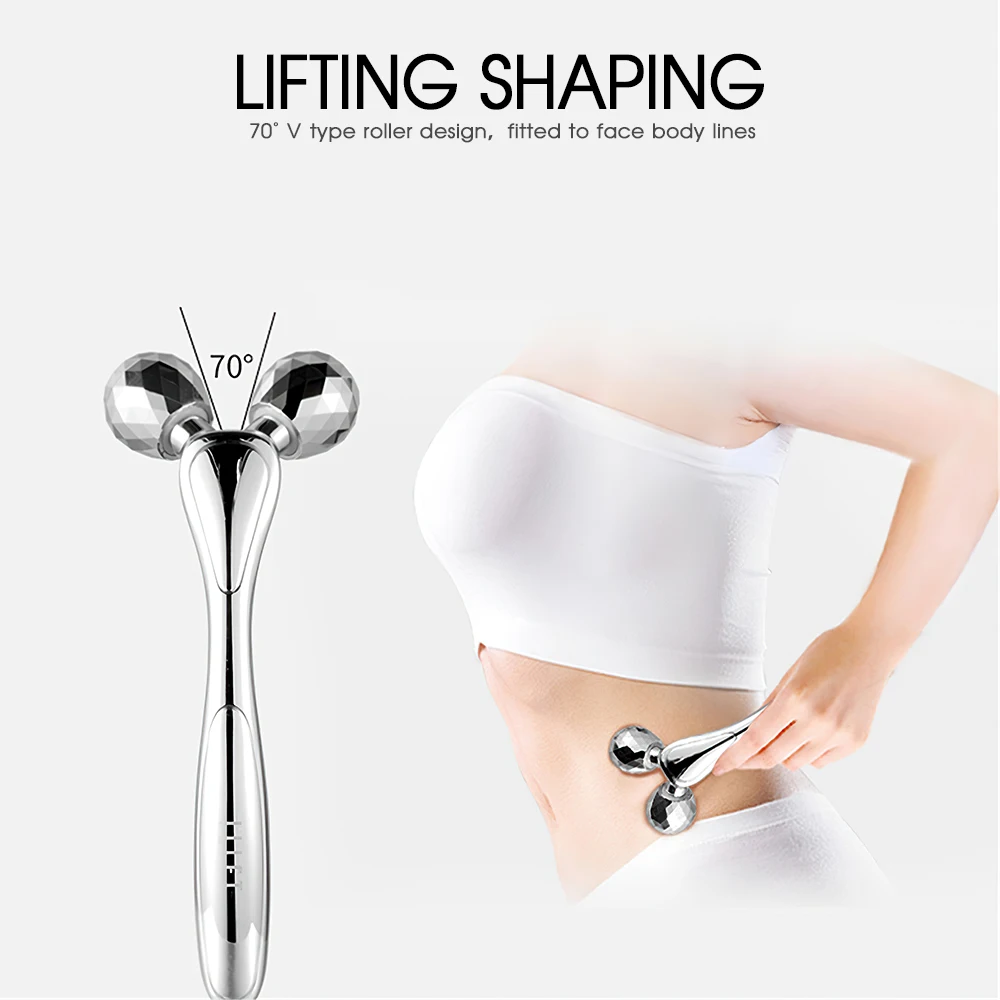 

Portable 3D Face lift Roller Massager Massage Instrument Potable 360 Rotate Roller Massager Y Shape Face Lifting Wrinkle Remover