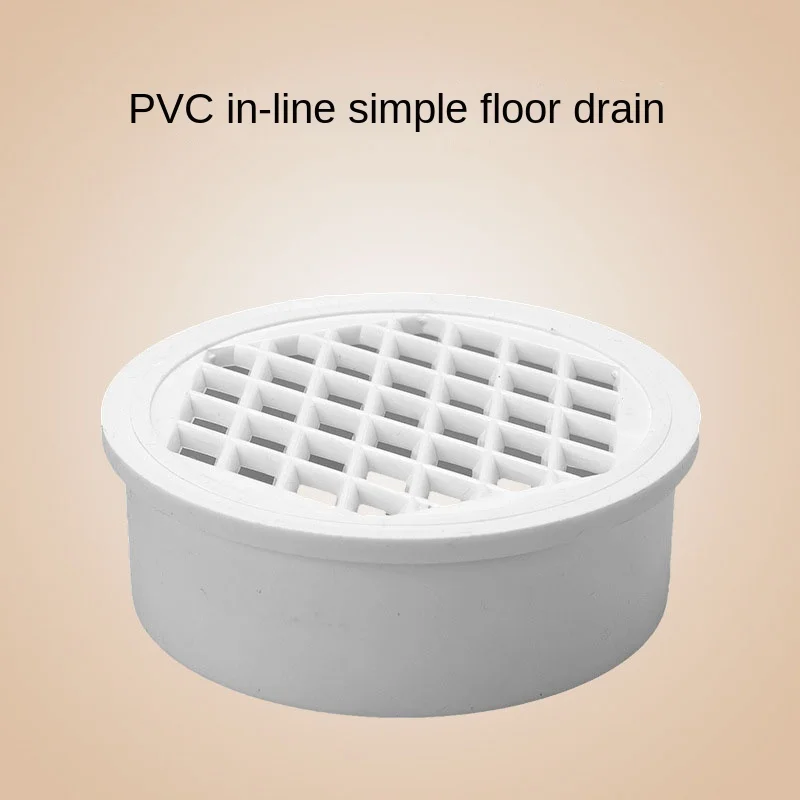 

Insert Type Simple Floor Drain PVC 50-200 Round Pipe End Cap Filter Net Air Vent Cover for Garden Balcony Roof Drainage Fittings
