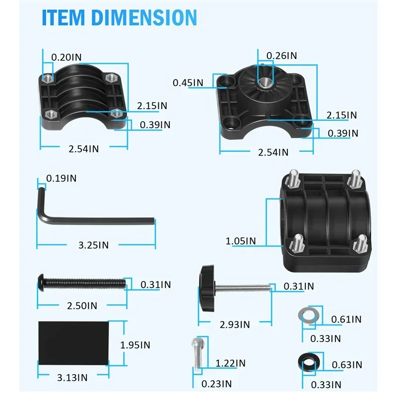 0-градусное крепление на столб регулируемое подходящее для системы LiveScope Plus LVS34 и