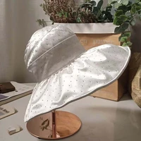 spring summer fashion for women girl solid color luxury design beautiful ventilation party sandy beach exquisite fisherman hat