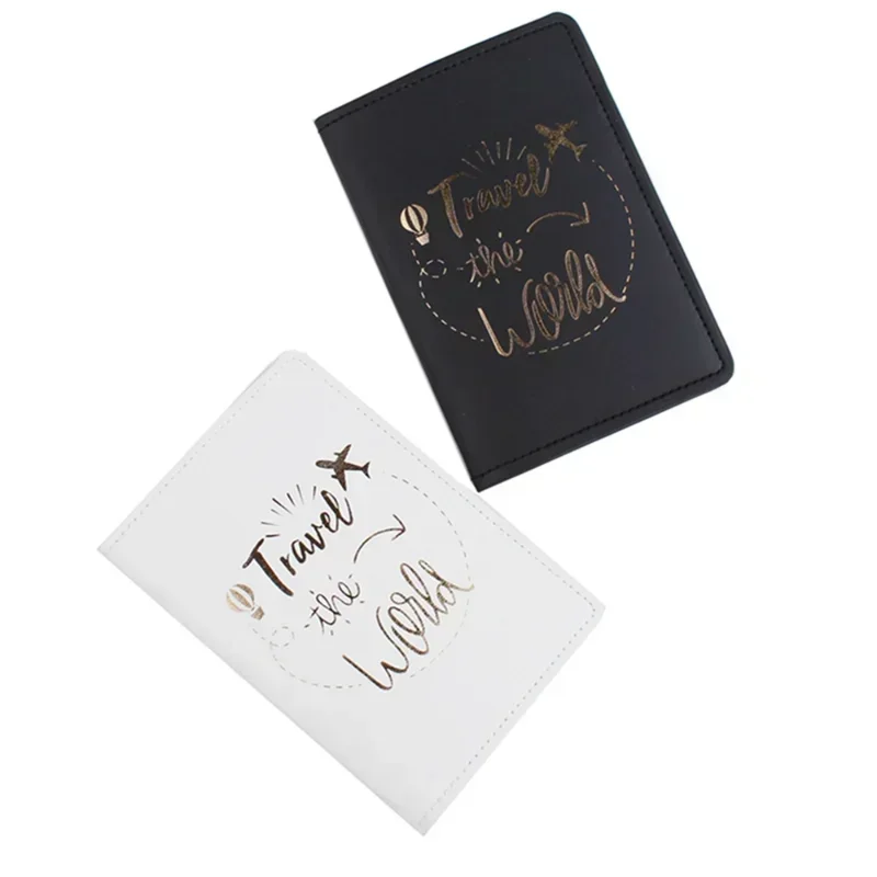 Обложка для паспорта из искусственной кожи с принтом Travel The World мужчин и женщин