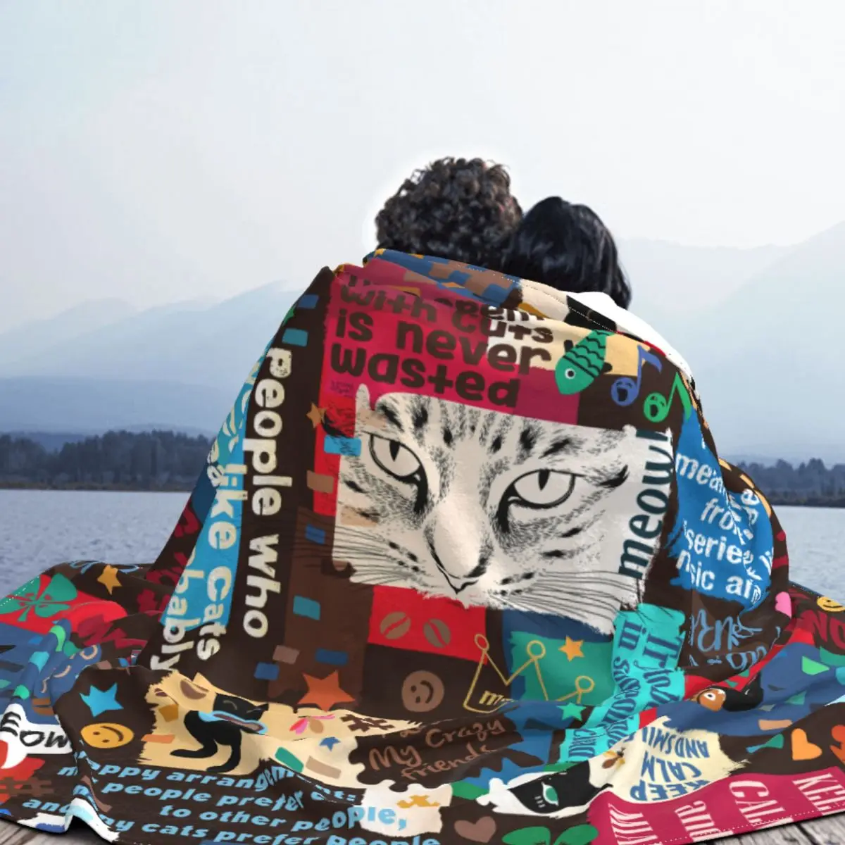 Купить Cat Lover Blanket Fleece All Season Quotes About Cats Portable