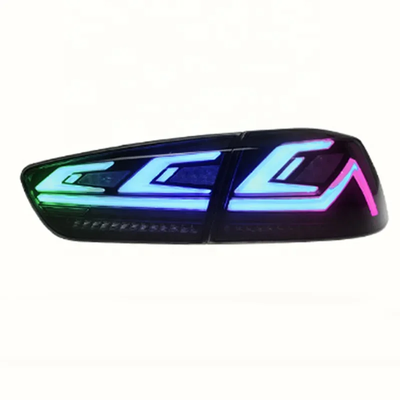 Для Mitsubishi Lancer EX EVO RGB Start up Полный задний фонарь 2007-2018 светодиодный Magic LED Running Turn
