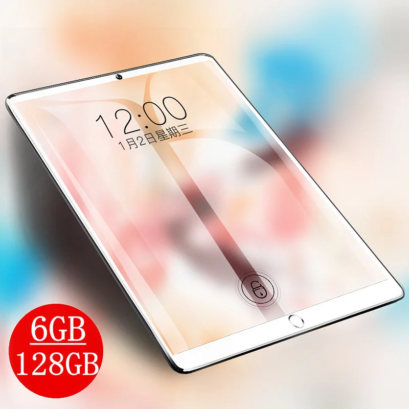 

New Android 9.0 10.1 Inch 6G+128GB Tablet IPS 1280*800 Tablet 3G 4G LTE Dual SIM Card Tablet PC Octa Core Tablets Bluetooth GPS