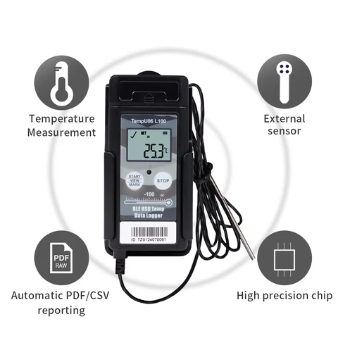 USB-Регистратор температуры mpu06 с Bluetooth, устройство для регистрации температуры, PDF-отчет, ультра-низкотемпературный монитор для холодной цепи