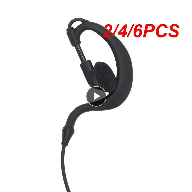 

2/4/6PCS For Mp3 Smartphones Wired Earphone In Ear Soft Rubber Ear Loop Rotating Speaker 3.5mm Stereo Earpiece 100mw